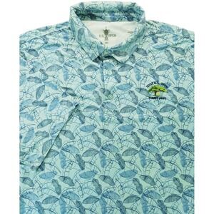 US Open Polo Shirt Mens 2XL Blue 121st Torrey Pines Golf All Over Print AOP